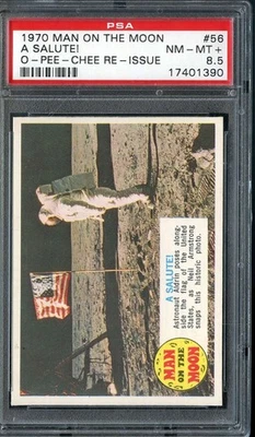 1970 O-PEE-CHEE MAN ON THE MOON #56 A SALUTE! PSA 8.5 *DS13058 - Image 1 of 2