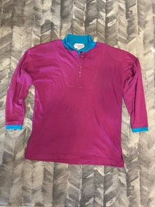 Prendas para el torso pulóver vintage de taller con botones cuello en capas para mujer talla grande - Imagen 1 de 6