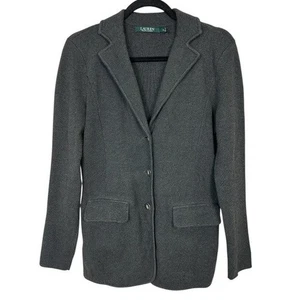 Ralph Lauren Suéter Gris Punto Blazer Talla Pequeña - Imagen 1 de 6