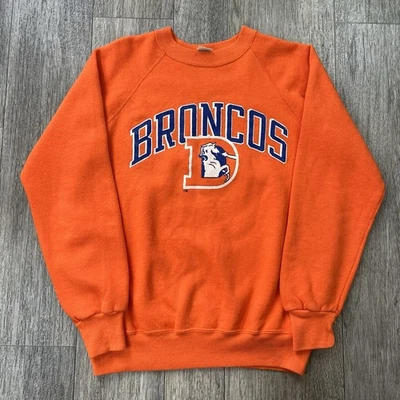 Sudadera de Colección Años 80 Denver Broncos Cuello Redondo Campeón Talla M Naranja NFL Fútbol Foto 1 de 4