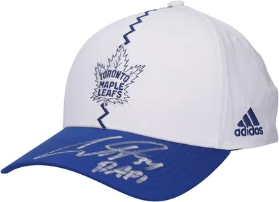 Auston Matthews Toronto Maple Leafs Signed 2022-23 Reverse Retro Cap w/Papi Insc - Image 1 of 4
