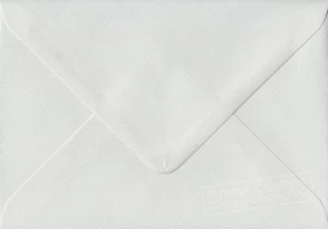 White Laid 133mm x 184mm (5"x7") 100gsm Gummed Colour Greeting Card Envelopes - Picture 1 of 1