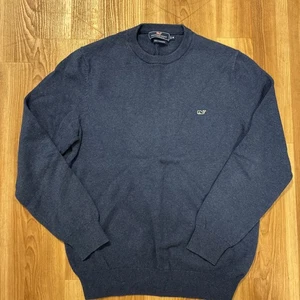 Vineyard Vines Sweater Mens Medium Crewneck Pullover Lightweight Whale Pullover - Picture 1 of 5