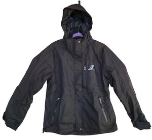 Women's Waterproof, Sky Jacket Windproof Hooded Raincoat Winter Black X-Large - Picture 1 of 15