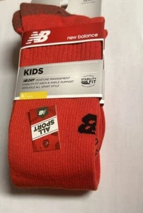 New Balance All Sport Socks Kids (2) Two Pair Of Same Color Sz Large or Medium - Picture 1 of 21