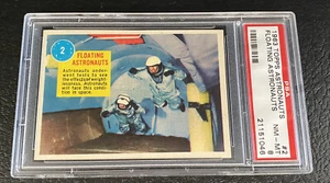 PSA 8 1963 Topps Astronauts #2 Space Card 3D Back Floating 60s NASA NM-MT Rare - Picture 1 of 3