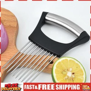 Onion Slice Holder Stainless Steel Kitchen Chopper Slicing Tool Kitchen Gadgets - Bild 1 von 20