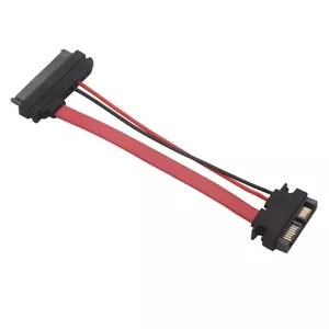 13pin 7+6pin Slim SATA Male CD-ROM to 22pin SATA Female Adapter Cable - Picture 1 of 4