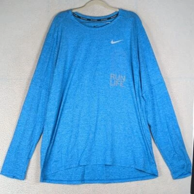 Nike Running Men's Dri-Fit Blue Long Sleeve NWT Performance Shirt Size XXL - Image 1 of 4