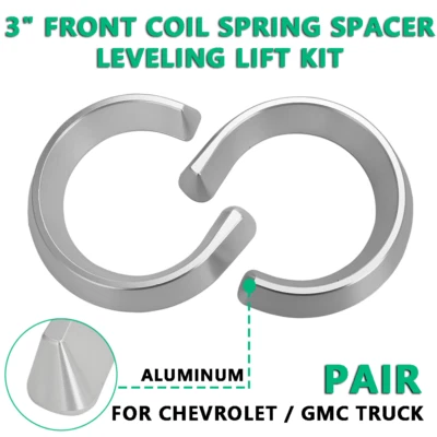 3" Front Coil Spring Spacer Leveling Lift Pair For Chevrolet C10 C20 30 S10 S15 - Image 1 of 4