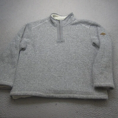 Orvis Sweater Mens XL Gray Knit Zip Sherpa Lined Outdoor Hiking Camp - Image 1 of 4