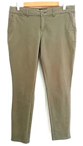 Kelso Women's Khaki Trouser 100% Cotton Slim Leg Zip Fasten Pocket Size 12 - Picture 1 of 8