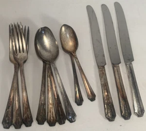 Plato de plata pura vintage Regal AA, tenedores, cucharadas, cucharaditas, cuchillos de mantequilla - Imagen 1 de 7