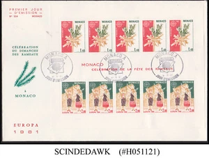 MONACO - 1981 EUROPA - MS- FDC - Picture 1 of 1