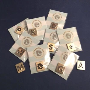 Spartina 449 ~ AKA Monogram Letters & Icons ~ 18k Gold Plated ~ New ~ Free Ship! - Picture 1 of 36