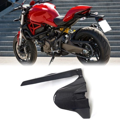 Abrazadera trasera con protector de cadena - 100 % fibra de carbono para Ducati Monster 821 2014-2021 Foto 1 de 4