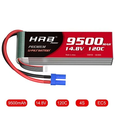 HRB 14,8V 9500mAh 4S 120C Traxxas Lipo Akku für RC XRT X-Maxx UDR Maxx V2 - Bild 1 von 4