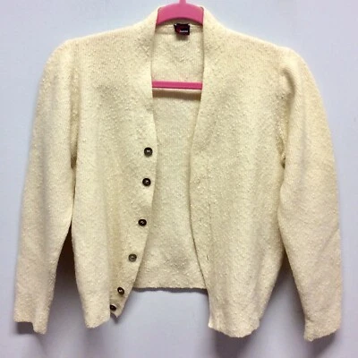 Italian Creazioni Miranna Vintage Cream Wool Cardigan S - Image 1 of 4