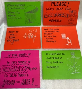 Lote de 7 postales de saludo Amberley 1971 humorísticas sin usar - Imagen 1 de 4