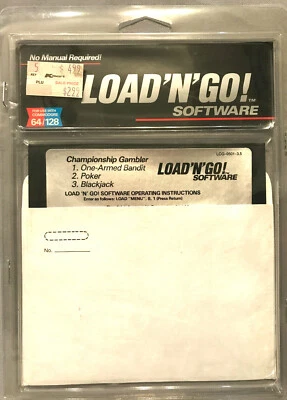 **Championship Gambler!** Commodore 64/128 disk ShareData Load'n'Go 1985 - Image 1 of 3