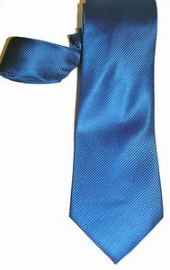 Geoffrey Beene NEW Solid Blue Men's Neck Tie Satin $55 A3258 - Picture 1 of 3