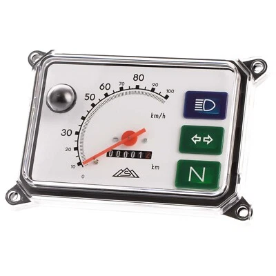 Gerätekombination Tachometer, ohne Leuchtmittel, Skale weiß - Simson SR50, SR80 - Bild 1 von 2