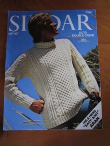 KNITTING PATTERN SIRDAR OCTO DOUBLE CREPE NO. 7134 GREAT **** MUST SEE - Picture 1 of 2