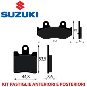 KIT PASTIGLIE FRENO ANTERIORI E POSTERIORI SUZUKI AN 400 BURGMAN 2001 2006 - Imagen 1 de 1