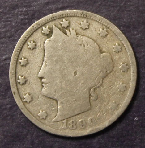 1890 Liberty Nickel..............................Lot 9389 Cover