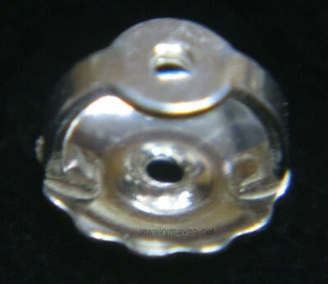 SINGLE 5.75mm Solid PLATINUM 950 .041" Post Threaded Screw Earring Back Nut USA - Picture 1 of 2