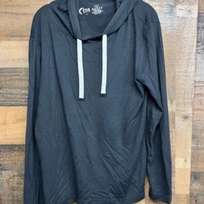 Zyia Active Long Sleeve Oversized Black Hooded Sweatshirt Hoodie Women's Size S - Image 1 of 4