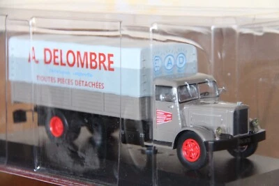 BERLIET GDR 7W ridelles bâché A.DELOMBRE   IXO 1/43 coll garage moderne - Photo 1/4