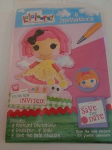 LALALOOPSY 1 x PACK OF 8 PARTY INVITATIONS, ENVELOPES, SEALS AND STICKERS, NEW - Picture 1 of 1