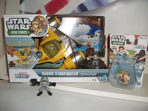 star wars playkool NABOO STARFIGHTER Anakin yoda destructor droide NUEVO LOTE DE TRABAJO  - Imagen 1 de 2