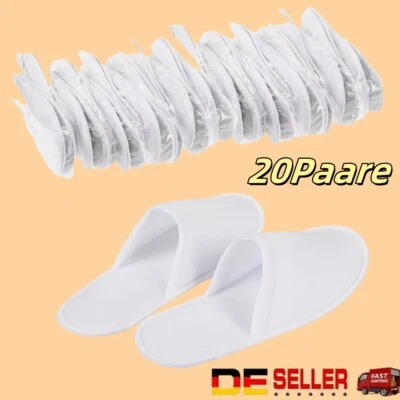 NISORPA 20 Paar Einweg Hausschuhe Gästeschuhe Pantoffeln Hotelslipper für Hotel Spa DE