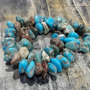 Natural Imperial Jasper Nuggets, 8-16x4-10mm, Sky Blue, Approx 15.7" Strand. - Bild 1 von 3
