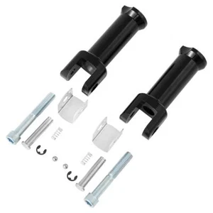 Pair Black Passenger Foot Peg Support Mount Kit For Harley Softail Fat Boy 18-24 - Picture 1 of 8