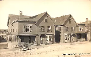 1918 Portland ME Harley Davidson Motocicletta "Morton House", vera foto cartolina - Foto 1 di 2