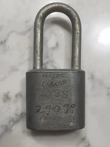 Vintage USS US Steel Corp Slaymaker Padlock Wire Gang Pittsburgh PA - Bild 1 von 5