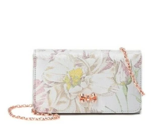 NWT - Ted Baker - ERIKA - Jacquard Mini Loop Clutch Evening Bag - Grey - $109 - Picture 1 of 5