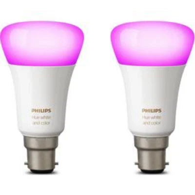4x Philips Hue Richer Colours B22 BC White Colour Wireless Bulb (2xTwin Pack) - Image 1 of 3