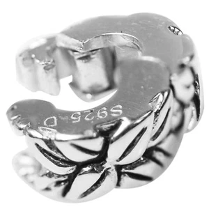 De Buman Sterlingsilber Blatt Lebensbaum Stopper Clip Verschluss auf Trennperle - Bild 1 von 4