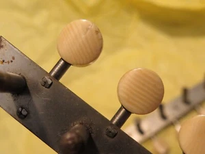 vintage 1800's early 1900 vintage mandolin tuners striped catalin/bone/bakelite - Picture 1 of 14