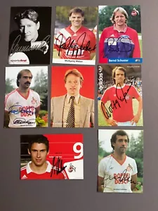 1.FC Cologne Legends Bundle Signed 8 Autograph Cards 10x15 (154) - Picture 1 of 2