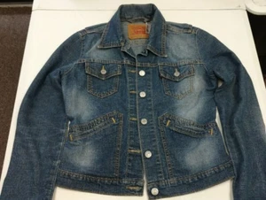 Levis Junior Denim Jean Trucker Jacket Sz Small S - Picture 1 of 3