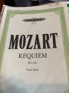 Mozart Requiem KV 626 - Vokalpartitur von Mozart Bärenreiter Urtext - Bild 1 von 3
