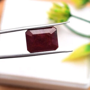 8.55 Cts Natural African Ruby 13mm 10mm Cushion Cut Ring Size Loose Gemstone - Picture 1 of 6