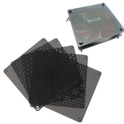 5PCS PVC Fan Dust Filter PC Dustproof Case Cuttable Computer 80mm Mesh Black  - Image 1 of 4