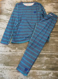 Juego de Pantalones BURTON Kids HEARTBREAK Aqua Flamingo Franela Base Capa LS Crew Top XL - Imagen 1 de 4