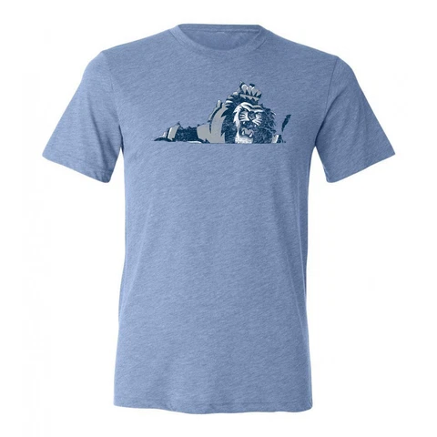 Old Dominion Monarchs State Silhouette Logo Triblend T Shirt - Blue Triblend Cover